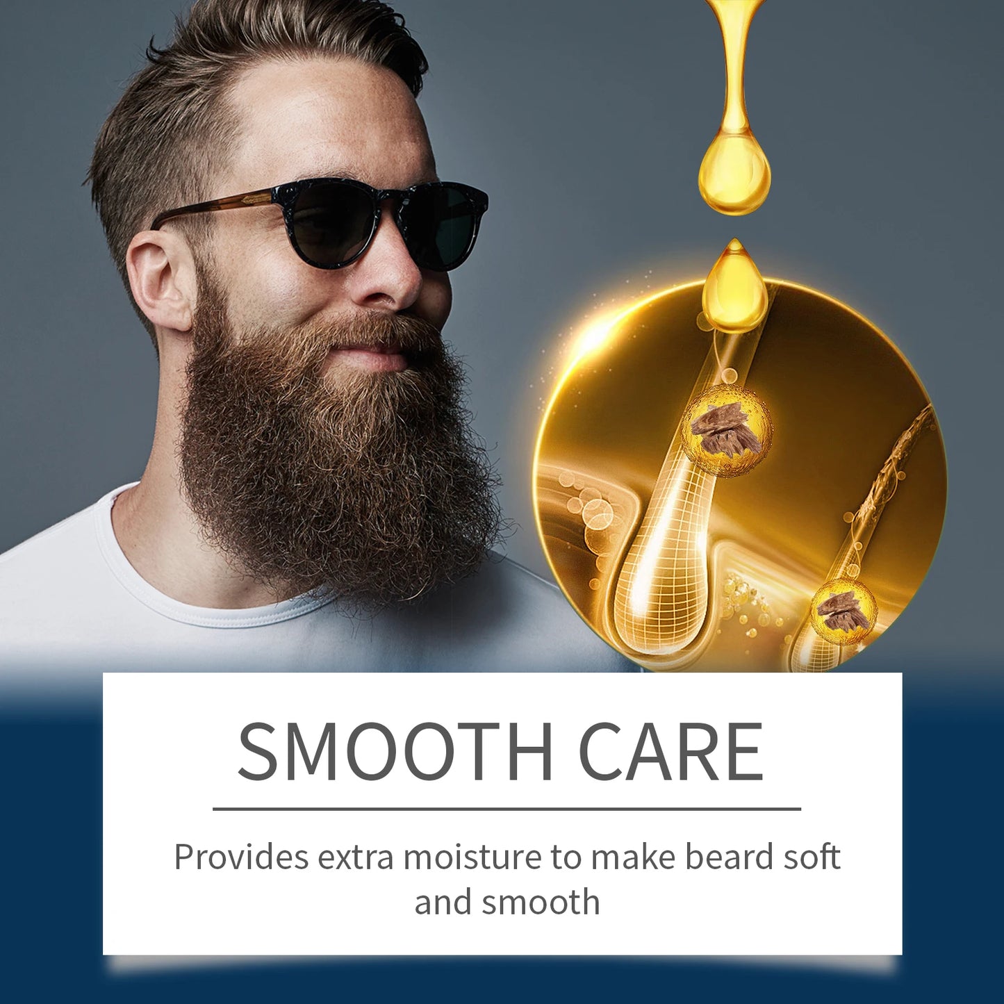 Beard Care Kit for Men Moustache Growth Oil Moisturizing Beard Cleaner Anti Hair Loss Shampoo Hair Enhancement Kit comb Gift Man