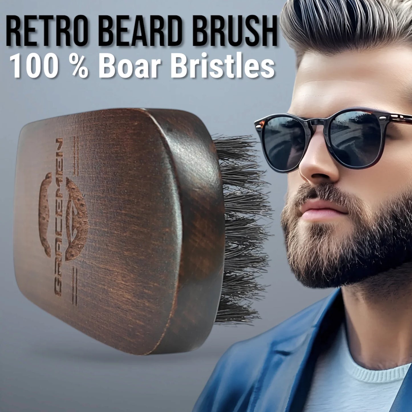 Gracemen Retro Beard Brush
