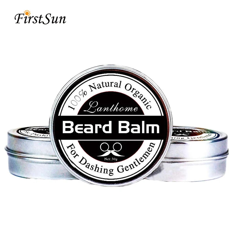 Lanthom Natural Beard Balm Wax - Growth Conditioner & Styling Cream 35g