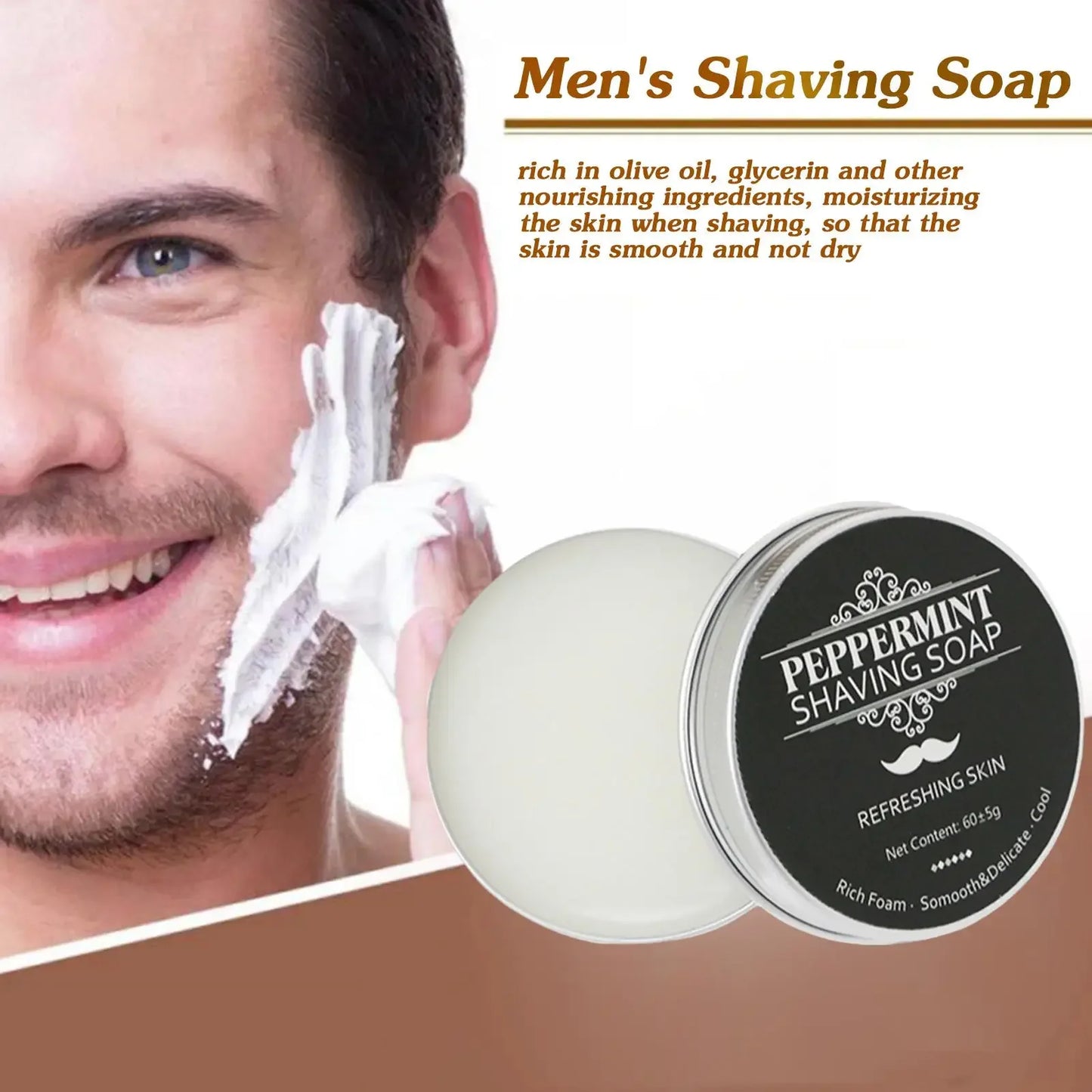 Peppermint Shaving Soap - Handmade Organic Bar