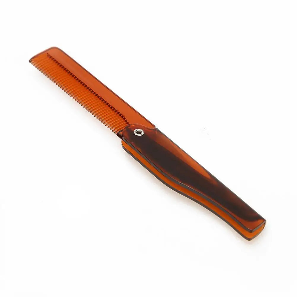 Black Foldable Pocket Beard Comb