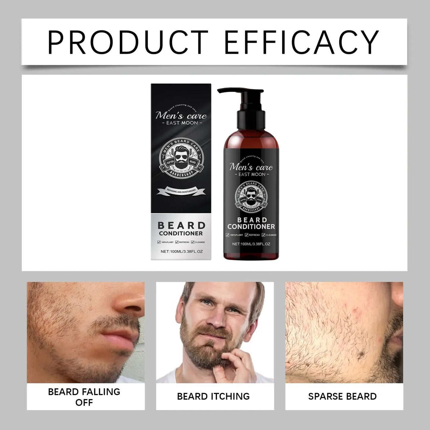 Men Beard Moisturizing Conditioner Improve Smooth Promote Growth Repair Shape Deeply Nourish Not Irritate Beard Care Conditioner