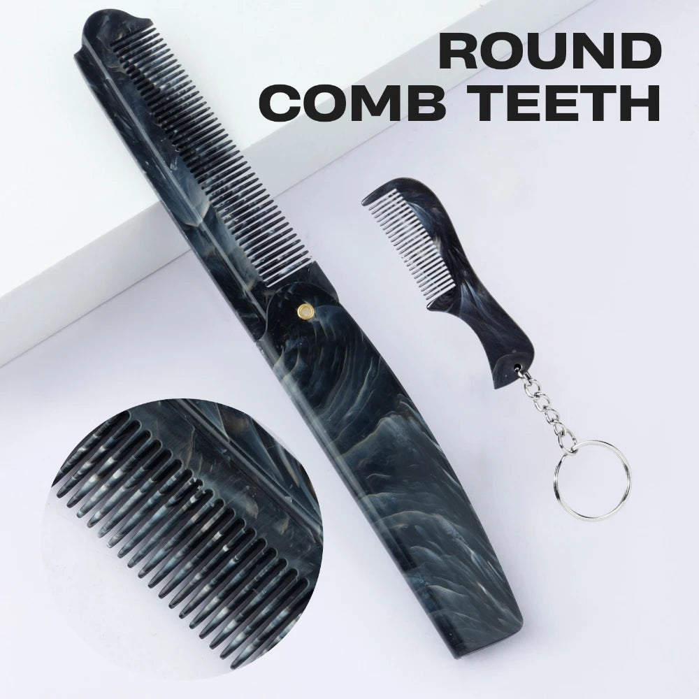 Plastic Foldable Beard Mustache Comb