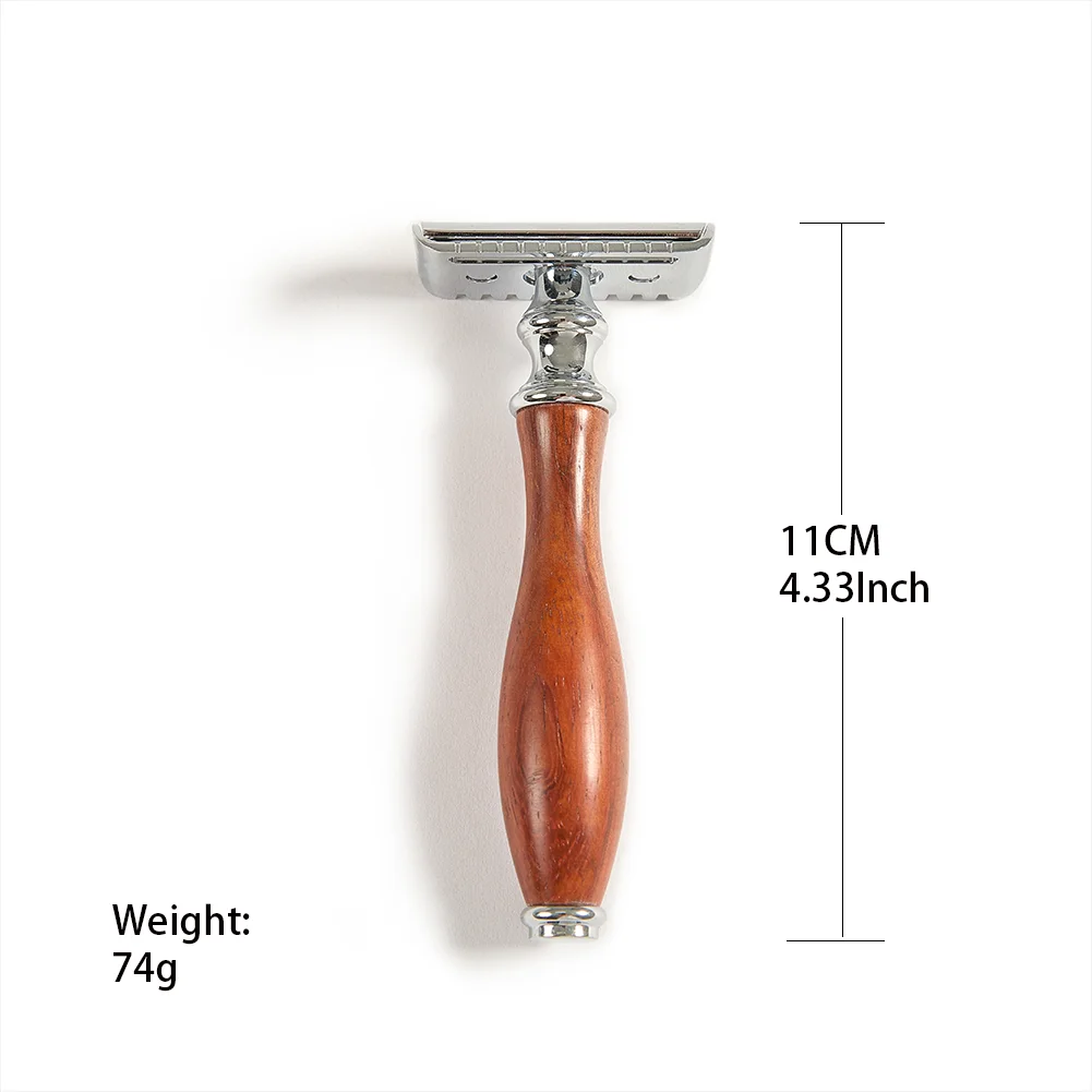 Wooden Handle Safety Razor