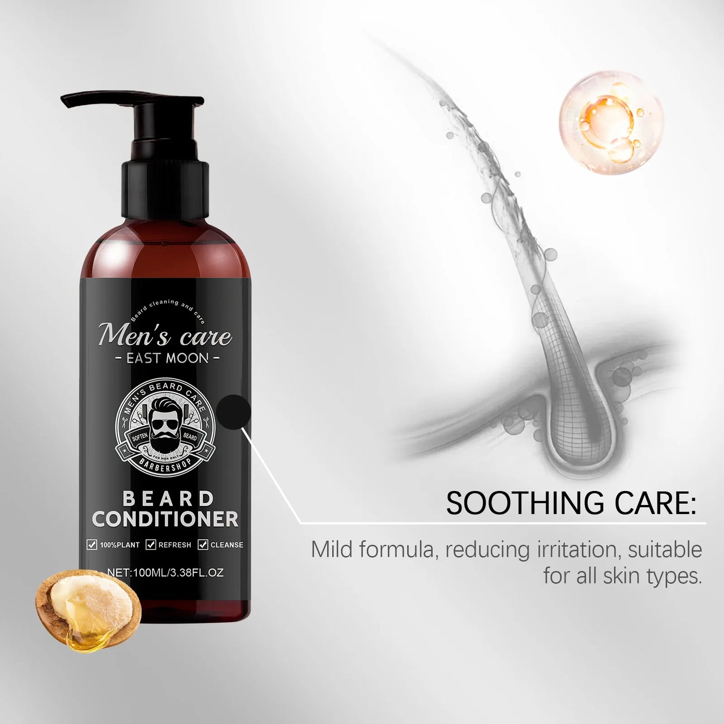 Men Beard Moisturizing Conditioner Improve Smooth Promote Growth Repair Shape Deeply Nourish Not Irritate Beard Care Conditioner