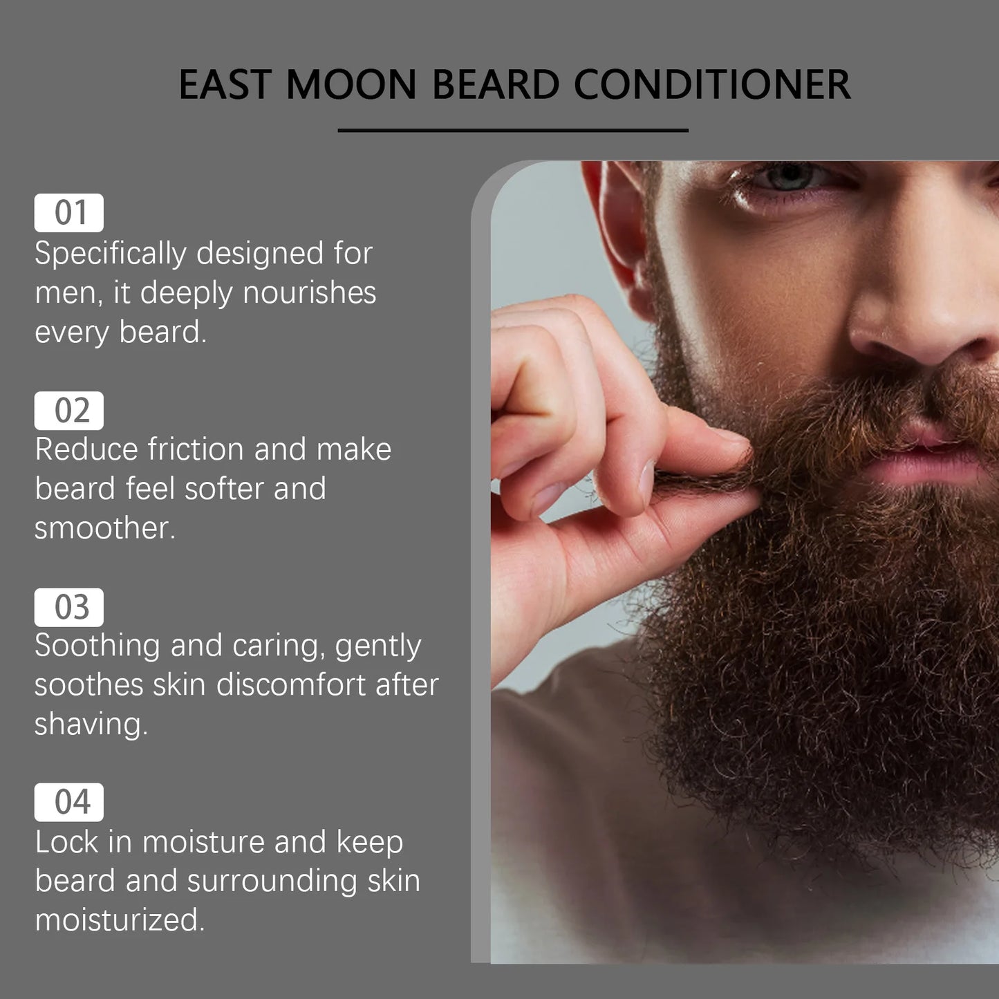 Men Beard Moisturizing Conditioner Improve Smooth Promote Growth Repair Shape Deeply Nourish Not Irritate Beard Care Conditioner