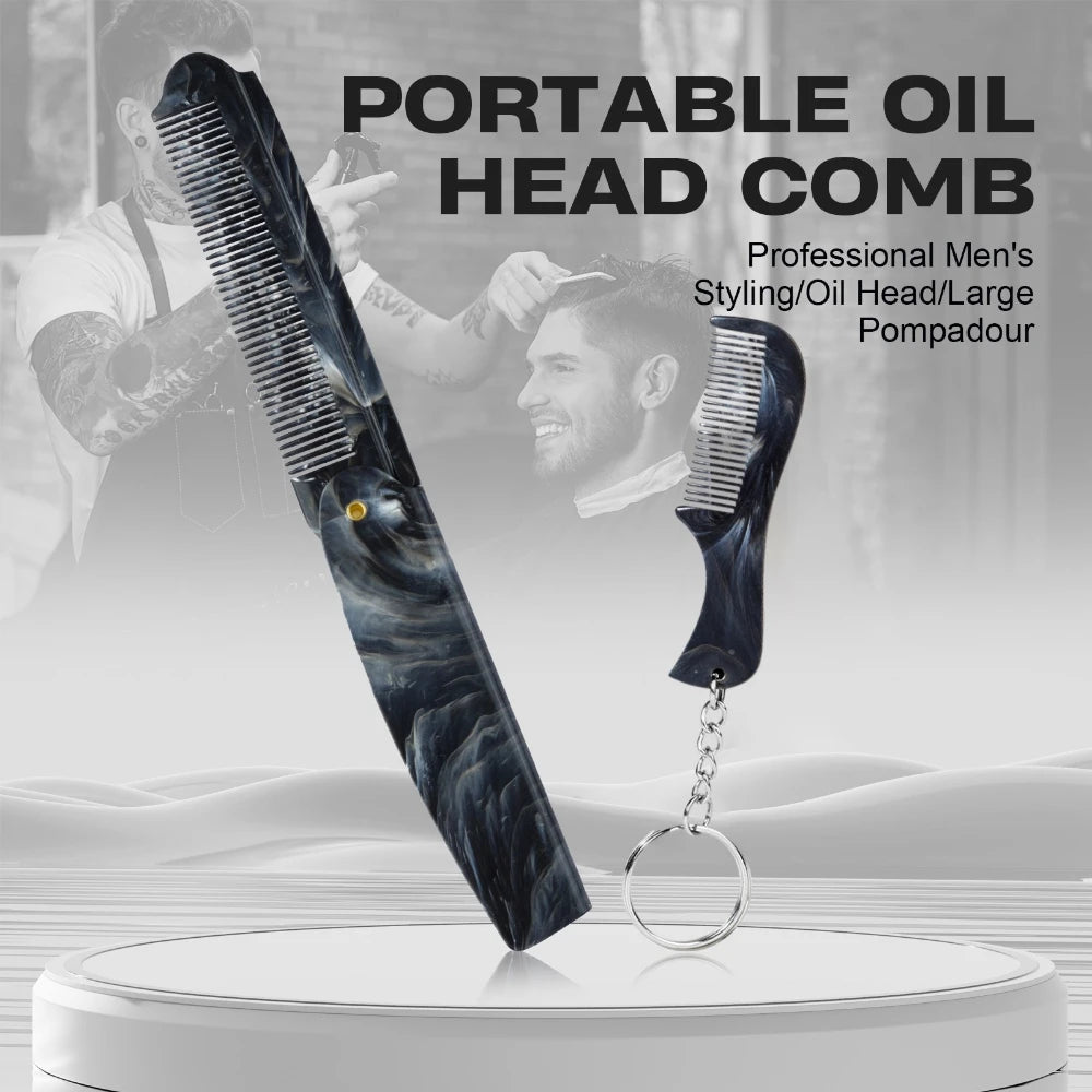 Plastic Foldable Beard Mustache Comb