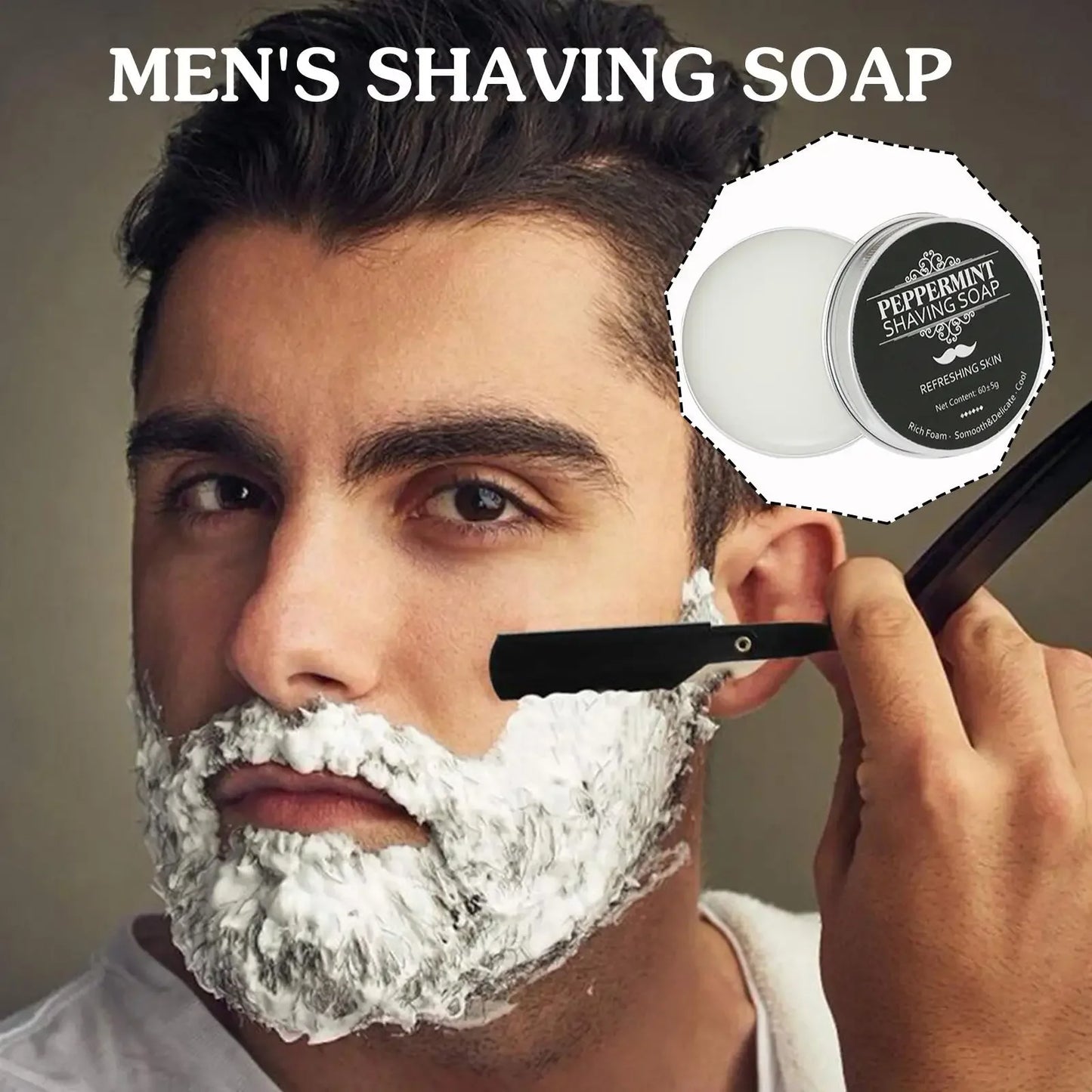 Peppermint Shaving Soap - Handmade Organic Bar