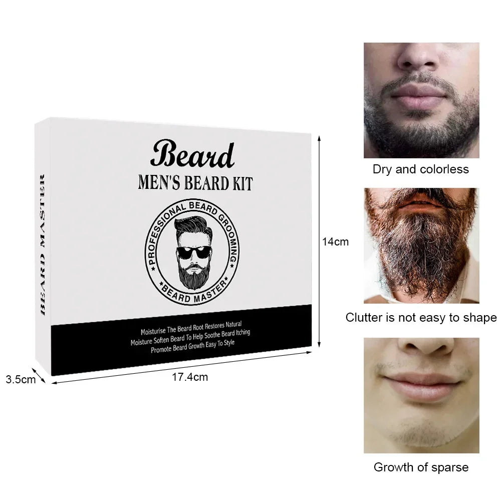Premium Men's Beard Care Kit with Natural Oils