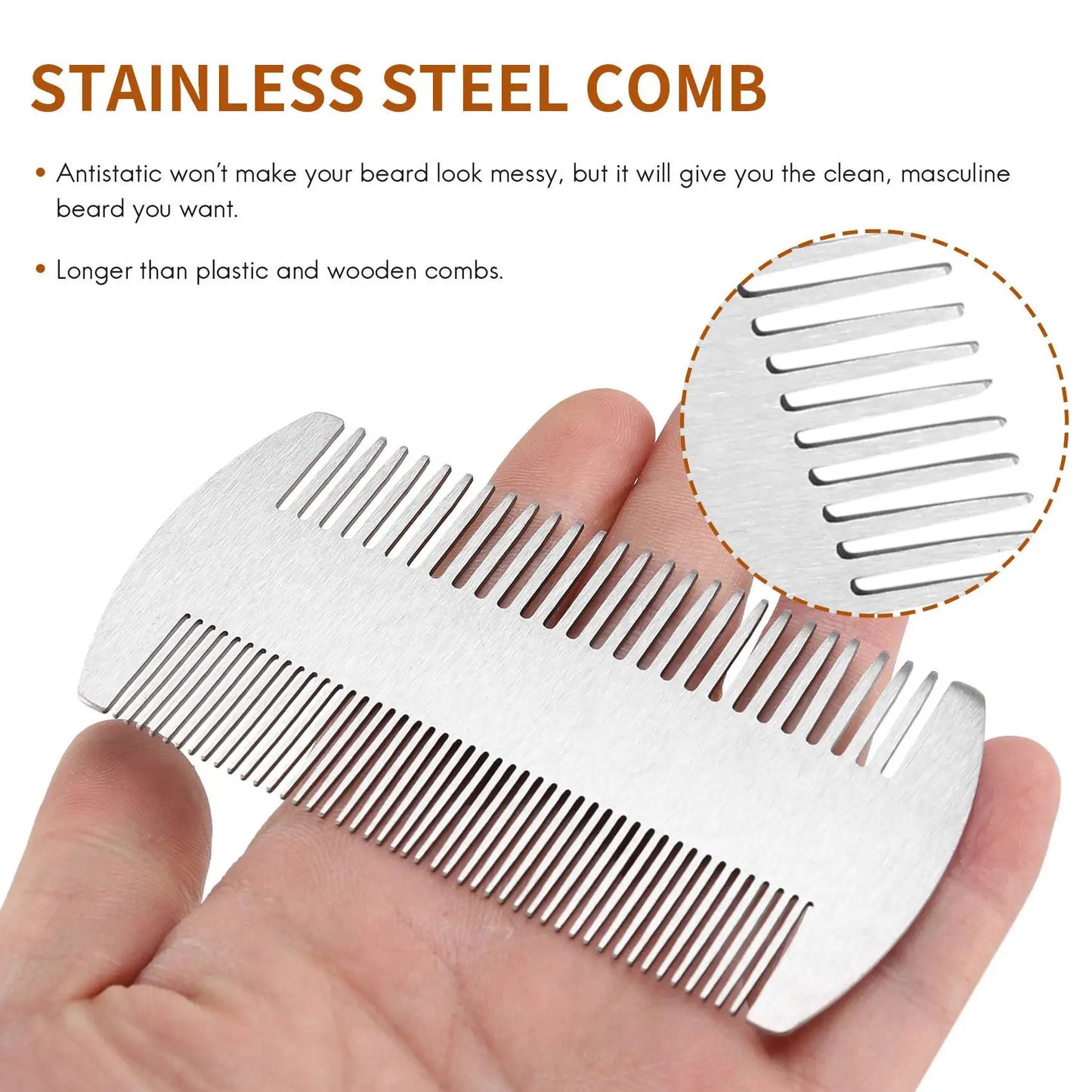 Dual Action Stainless Steel Comb