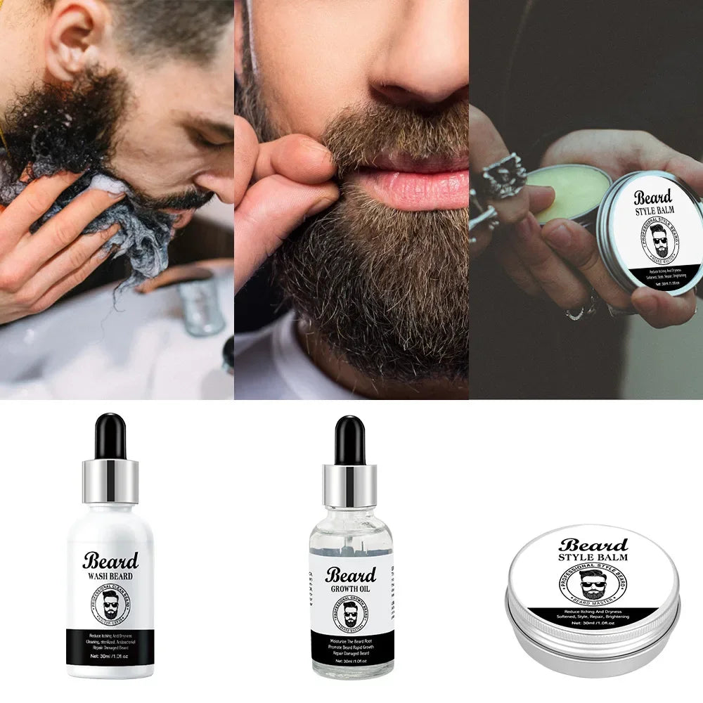 Premium Men's Beard Care Kit with Natural Oils