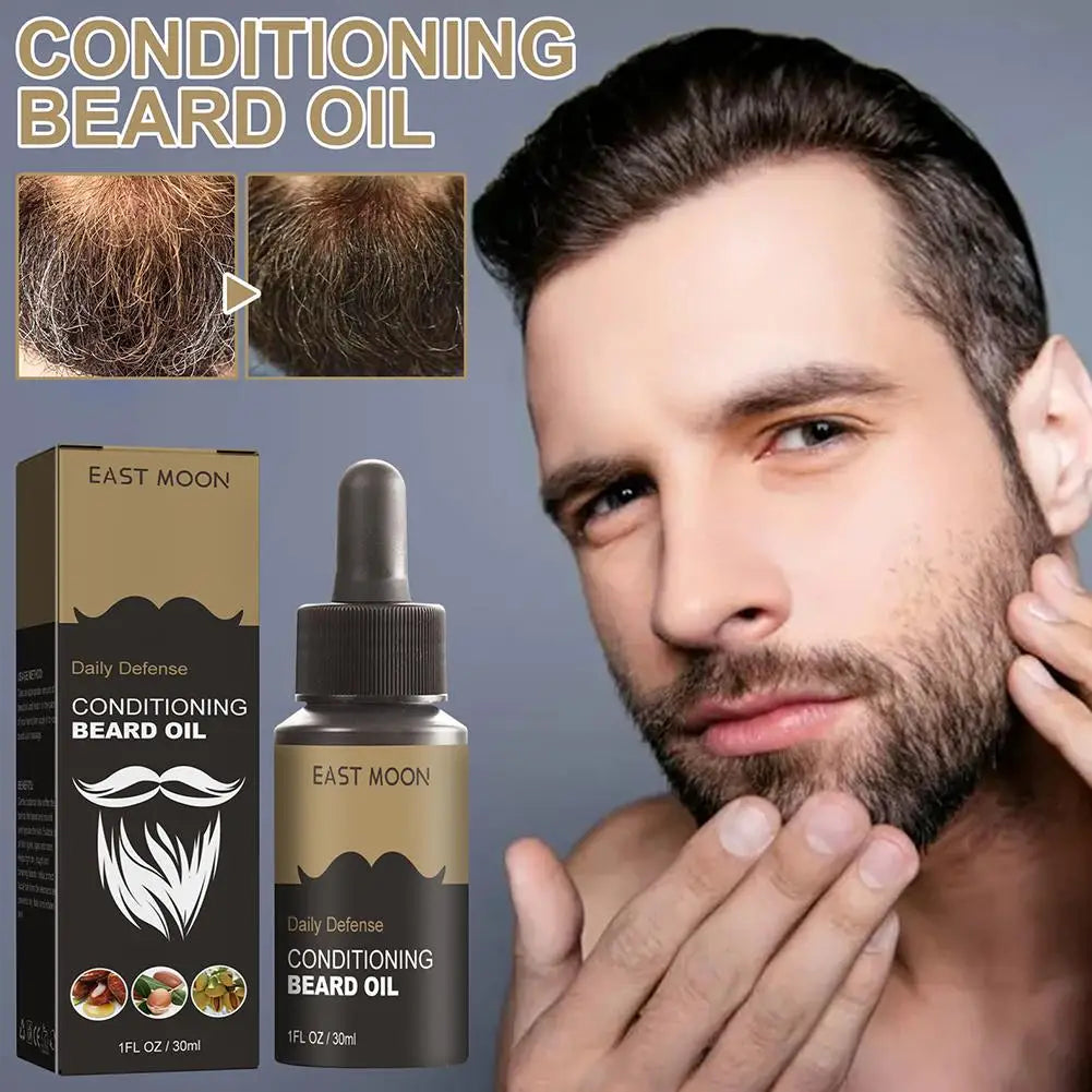East Moon Premium Beard Growth Oil - 30ml Natural Grooming Serum