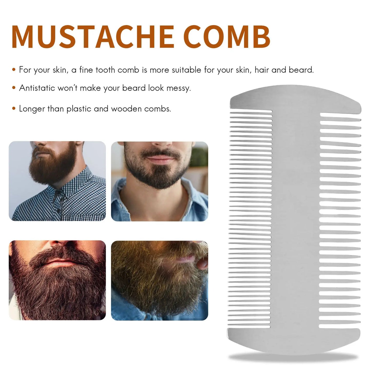 Dual Action Stainless Steel Comb