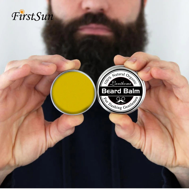 Lanthom Natural Beard Balm Wax - Growth Conditioner & Styling Cream 35g