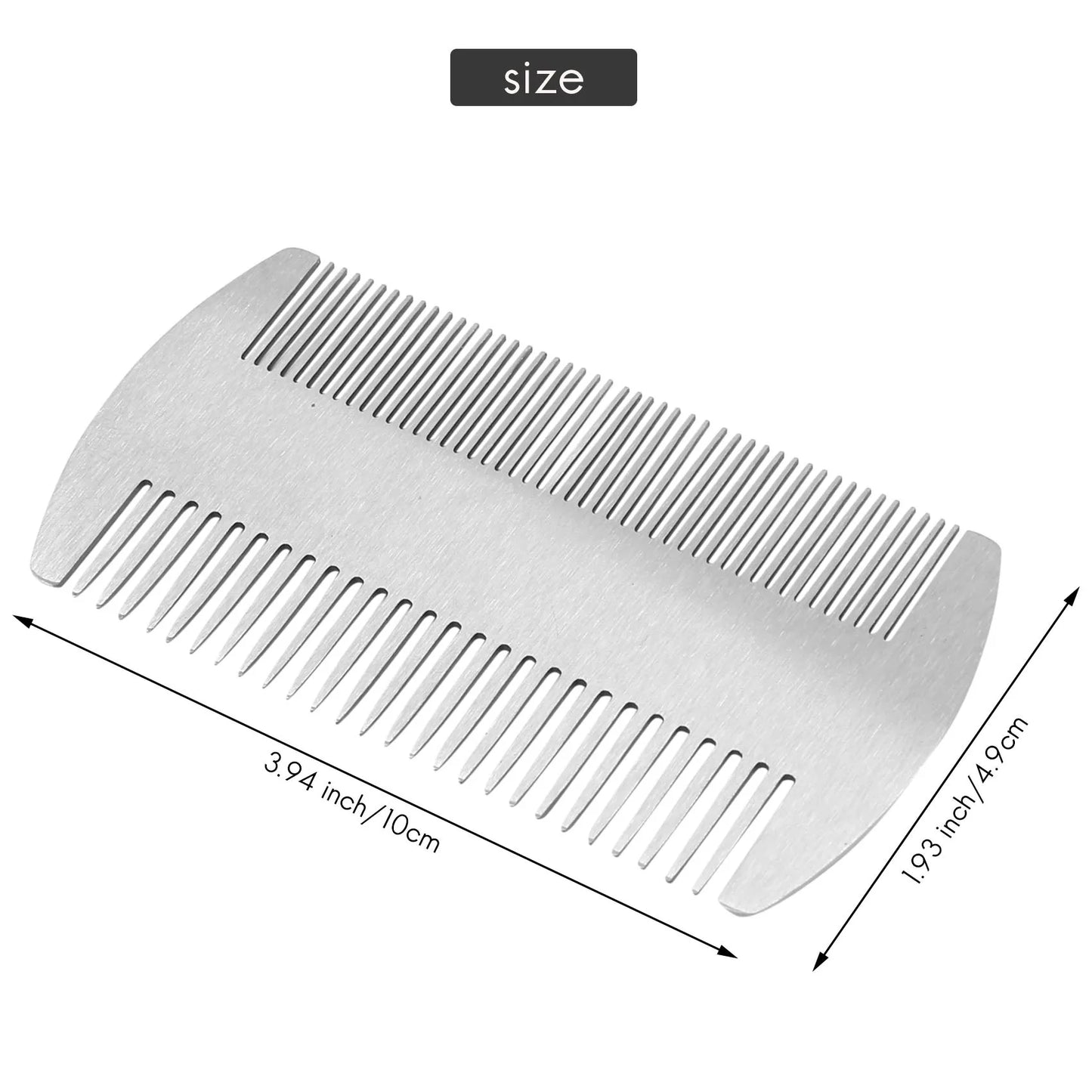 Dual Action Stainless Steel Comb