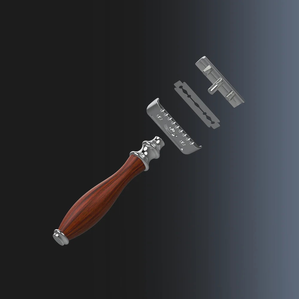 Wooden Handle Safety Razor