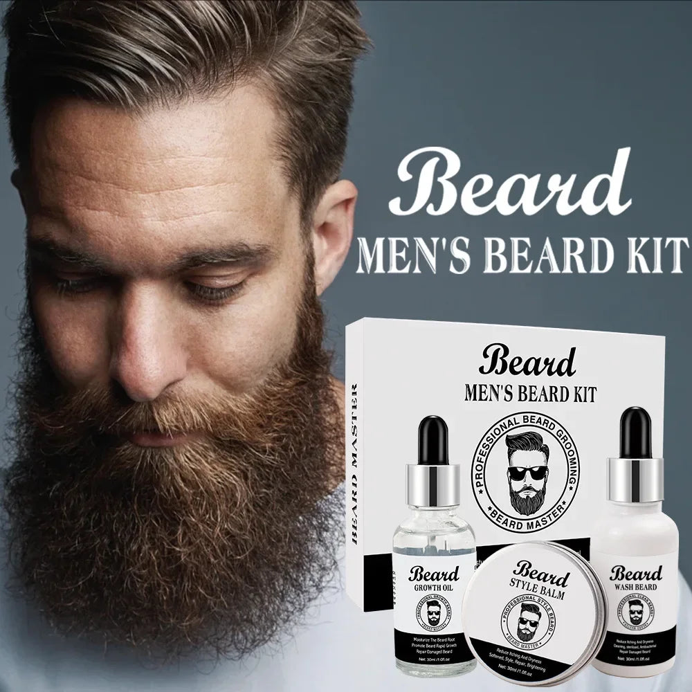 Premium Men's Beard Care Kit with Natural Oils