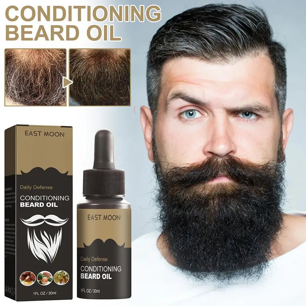 East Moon Premium Beard Growth Oil - 30ml Natural Grooming Serum