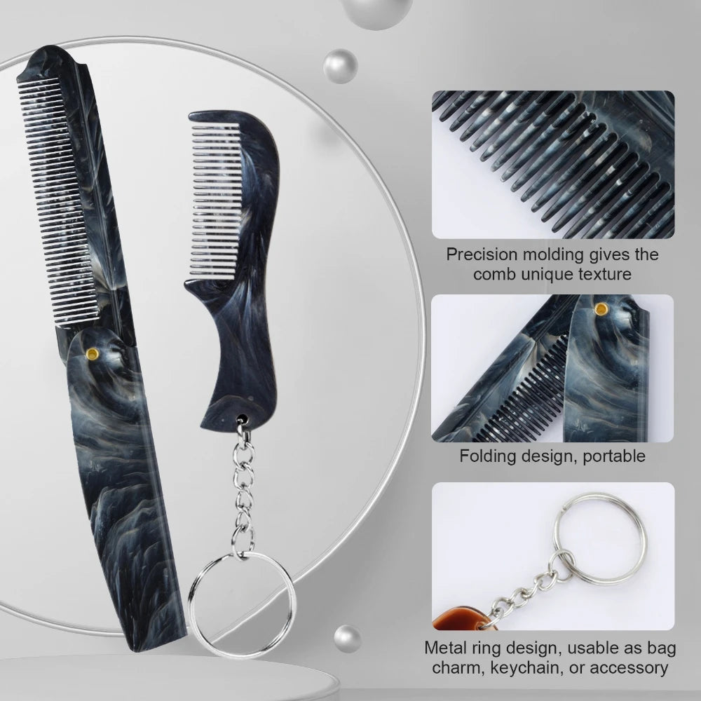 Plastic Foldable Beard Mustache Comb