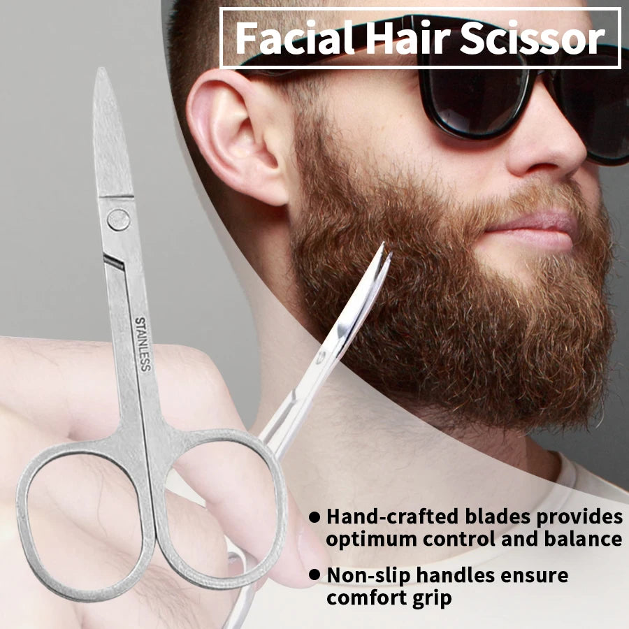 Beard Clean Moisturize Kit for Men Facial Hair Cleansing Shampoo Conditioner Grooming Spray Beard Oil Cream and Moustache Tools