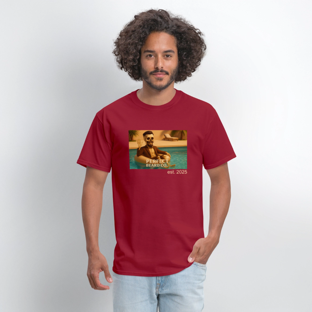 Lounging Johnny Men's T-Shirt - dark red