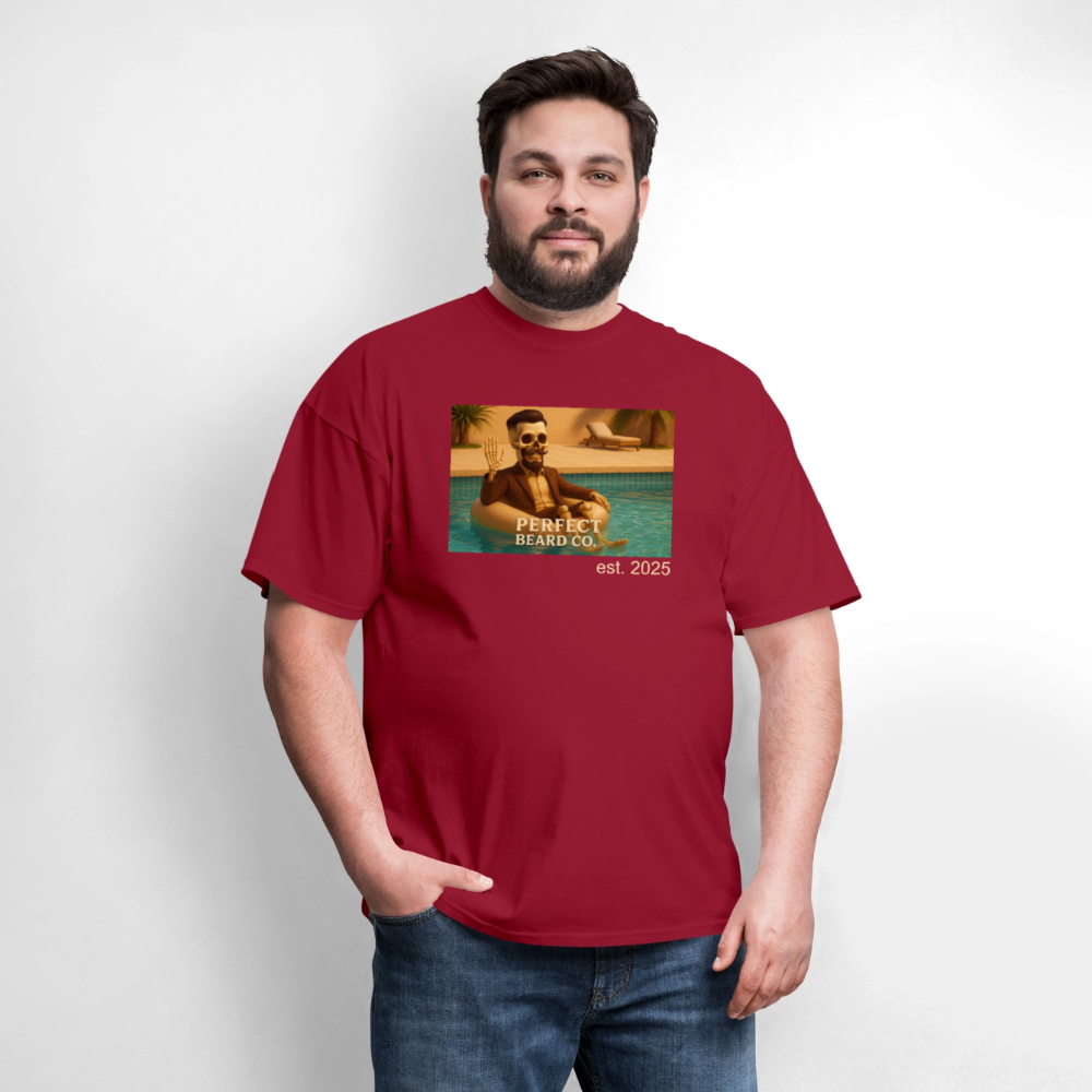 Lounging Johnny Men's T-Shirt - dark red