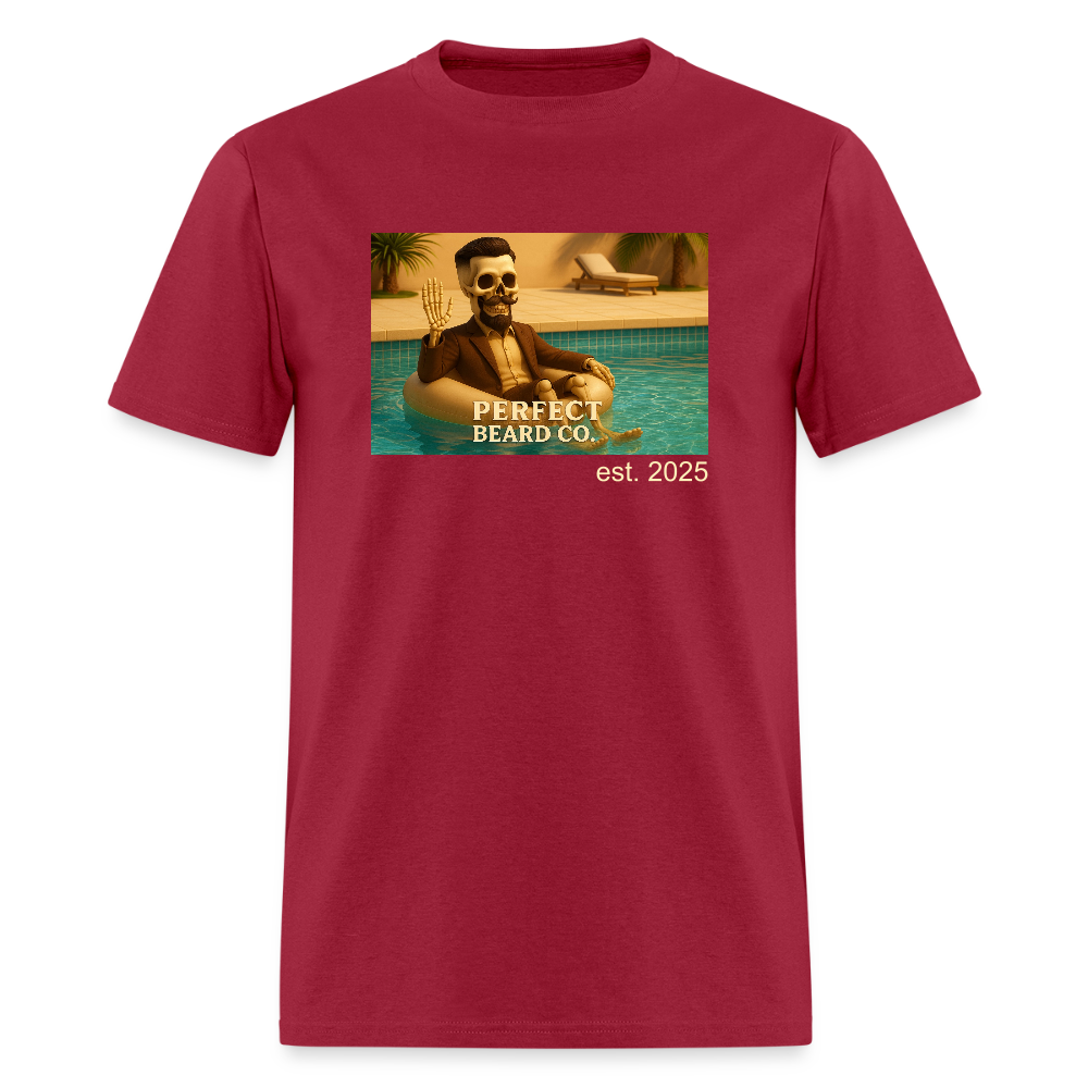 Lounging Johnny Men's T-Shirt - dark red