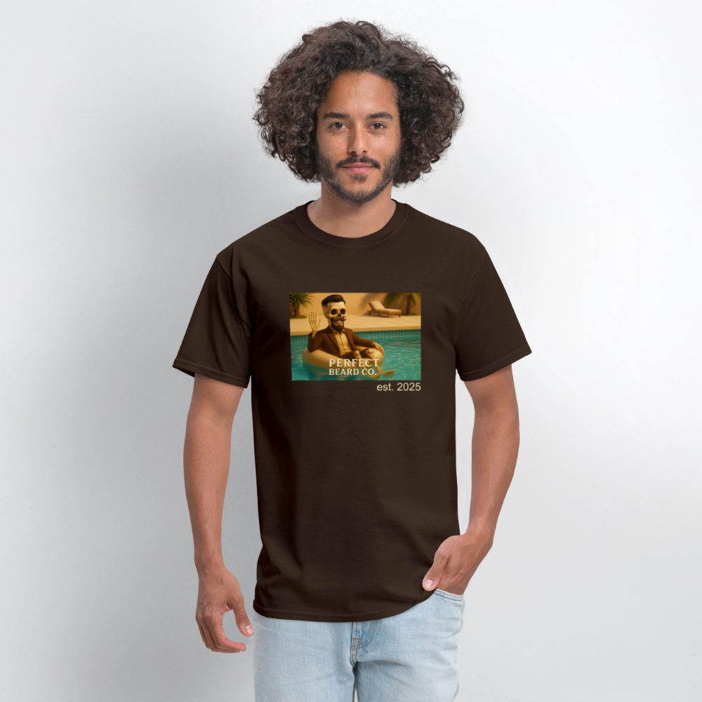 Lounging Johnny Men's T-Shirt - brown