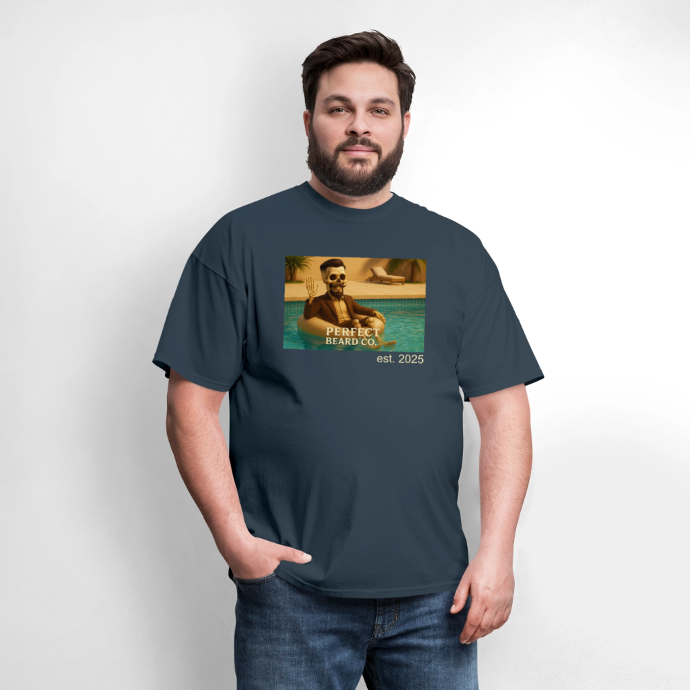Lounging Johnny Men's T-Shirt -  blue dusk