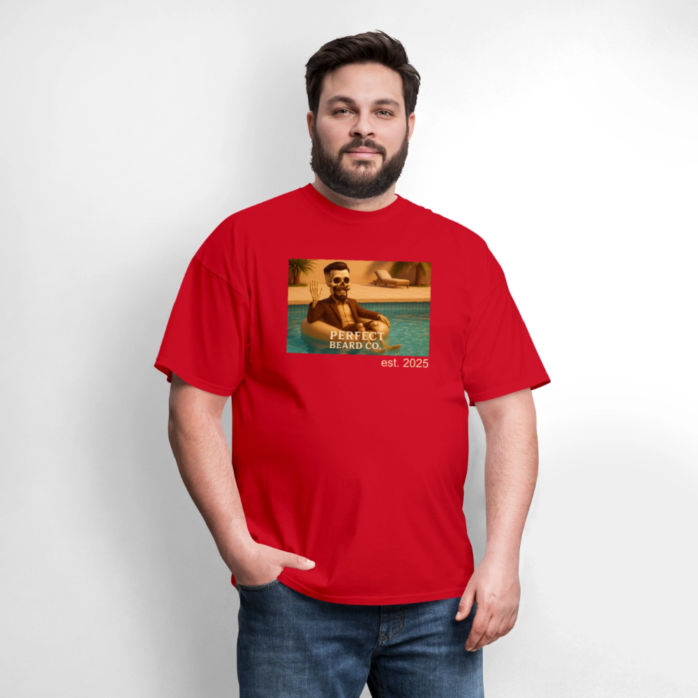 Lounging Johnny Men's T-Shirt - red