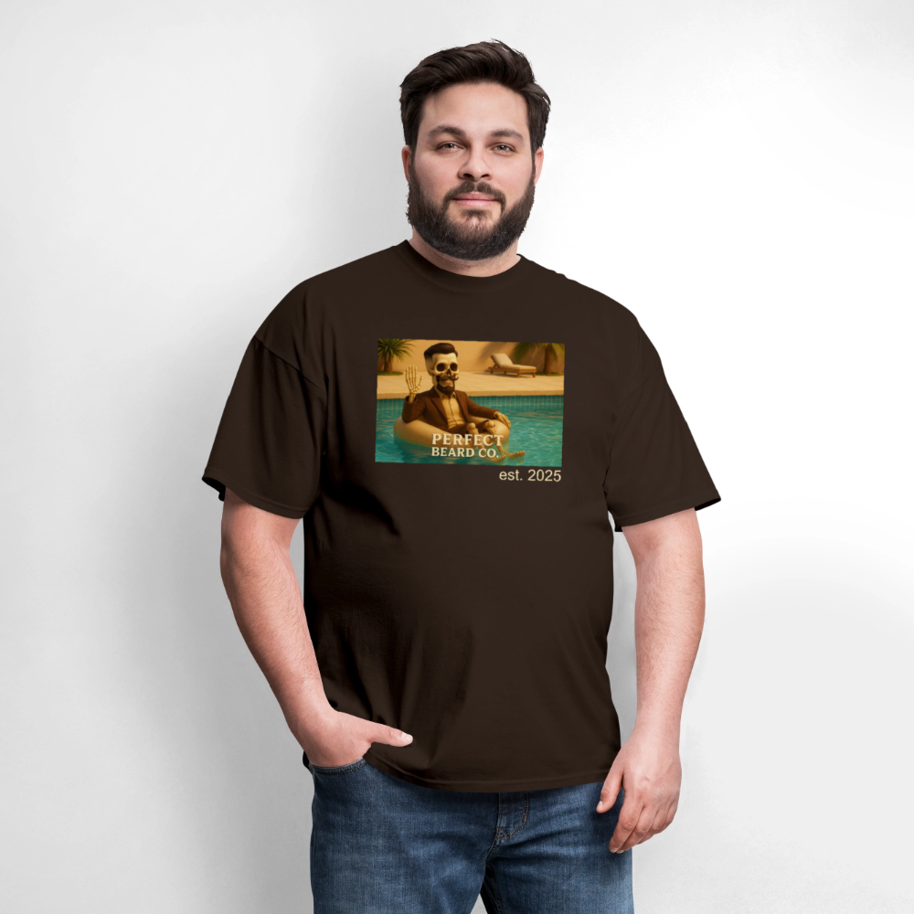 Lounging Johnny Men's T-Shirt - brown