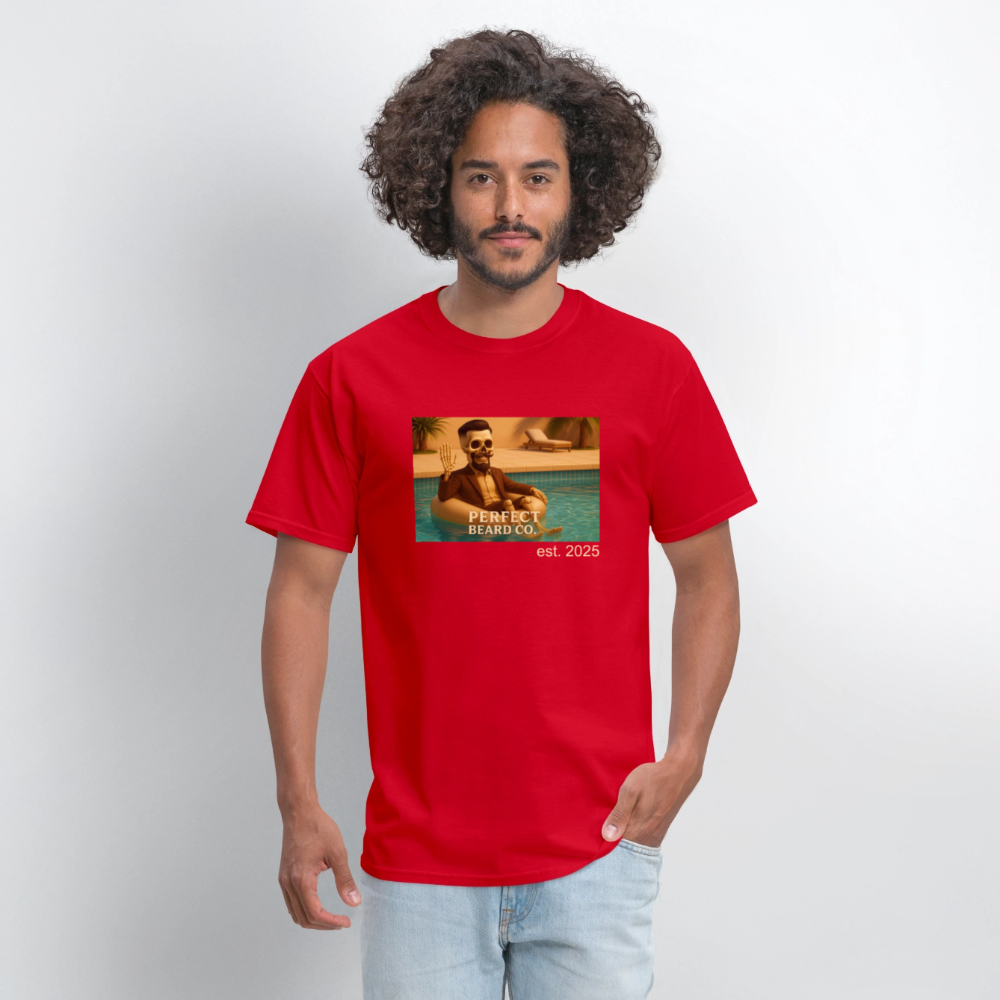 Lounging Johnny Men's T-Shirt - red