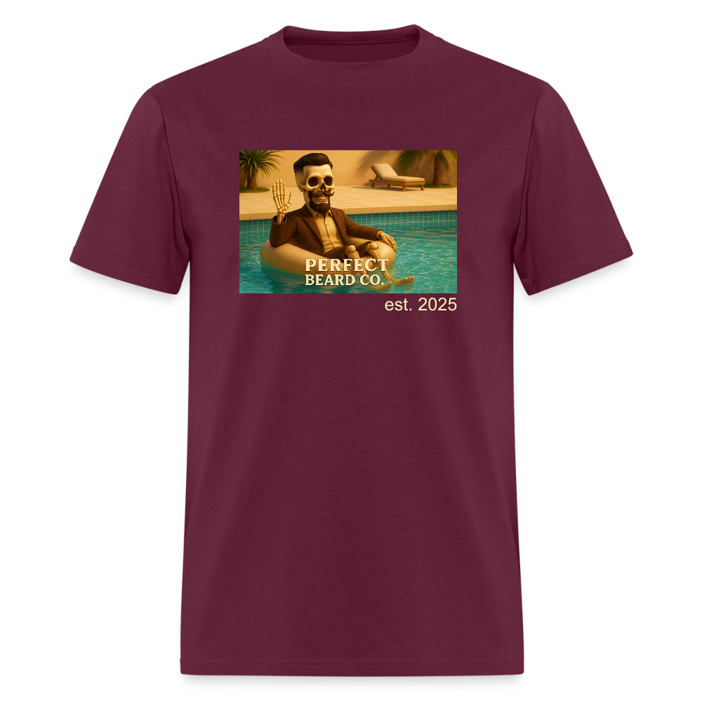 Lounging Johnny Men's T-Shirt - burgundy