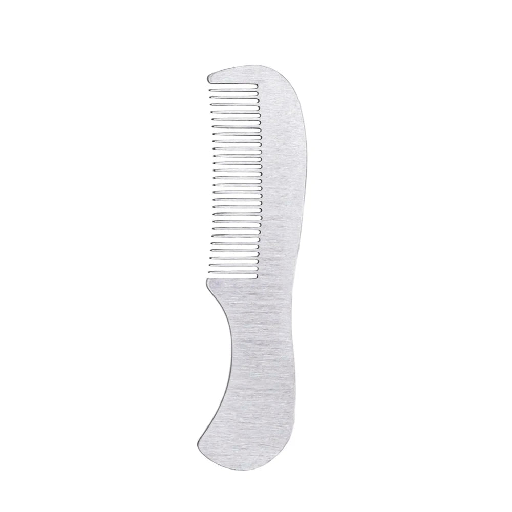 Professional Mini Stainless Steel Beard Comb - Pocket-Sized Grooming Tool