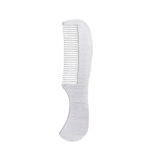Professional Mini Stainless Steel Beard Comb - Pocket-Sized Grooming Tool