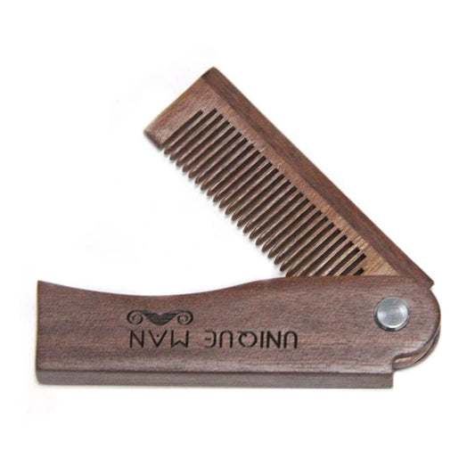 Folding Wooden Beard Comb