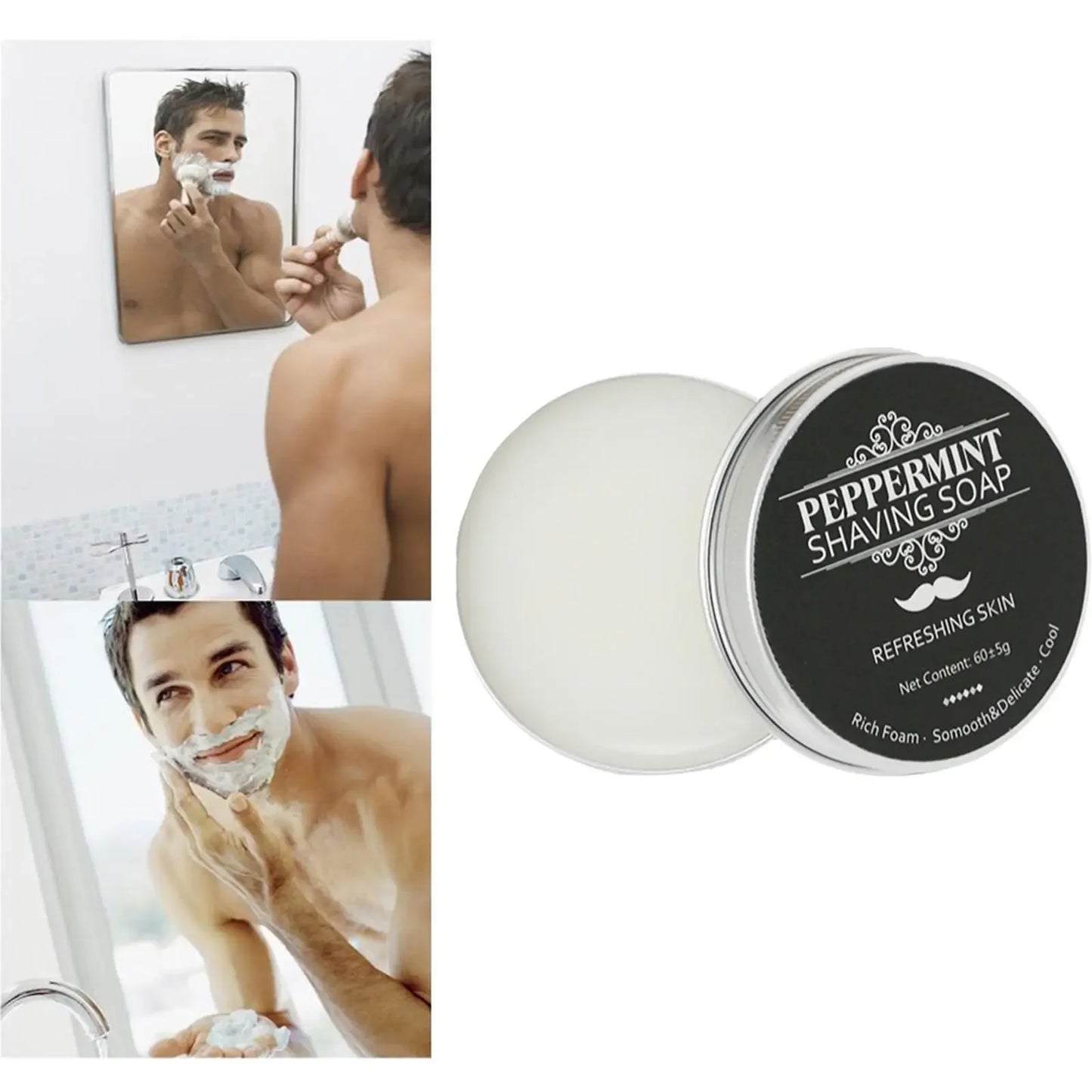 Peppermint Shaving Soap - Handmade Organic Bar