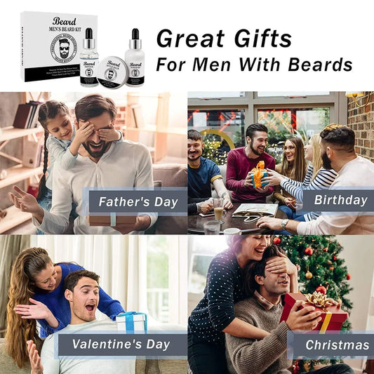 Premium Men's Beard Care Kit with Natural Oils