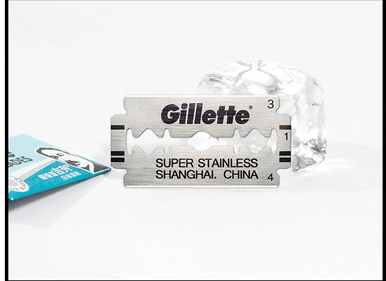 Gillette Razor Super Blue Straight Razor Men Razor Blades Stainless Steel Shaving Shaver Safe Shaving Beard