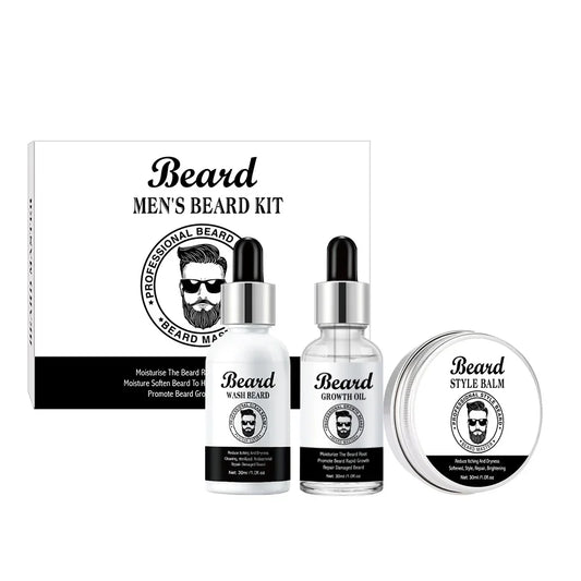 Premium Men's Beard Care Kit with Natural Oils